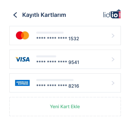 Kayıtlı Kartlarım